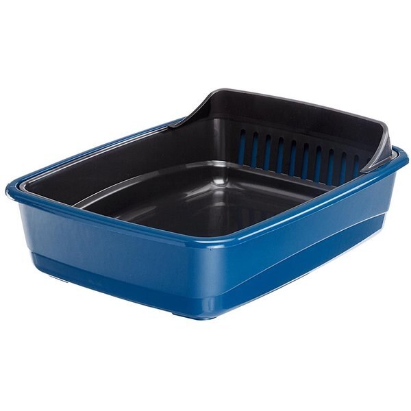FERPLAST Ariel Plus Litter Box with Litter Guard, Blue