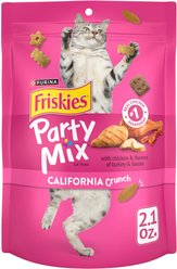 Friskies Party Mix California Crunch Flavor Crunchy Cat Treats, 2.1-oz bag