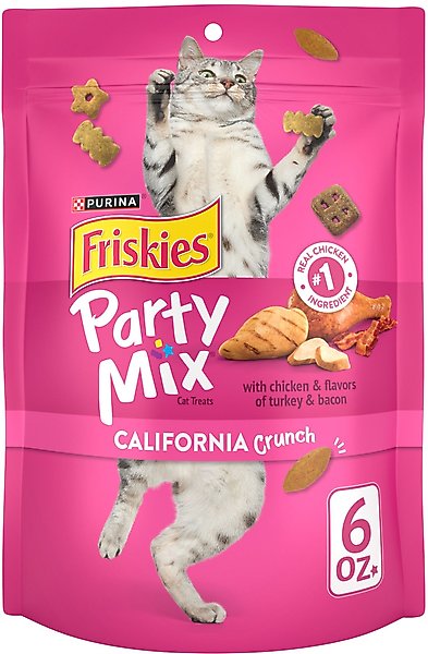 Friskies Party Mix California Crunch Flavor Crunchy Cat Treats, 6-oz bag slide 1 of 10