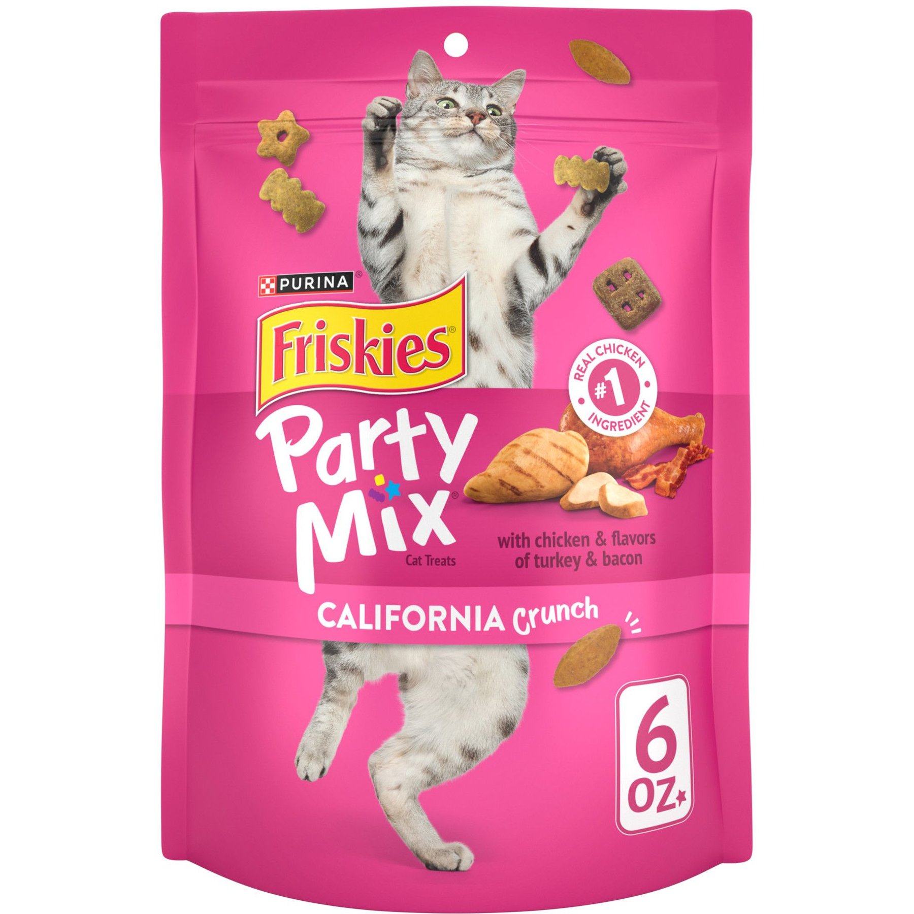 FRISKIES Party Mix California Crunch Flavor Crunchy Cat Treats 2.1 oz bag Chewy