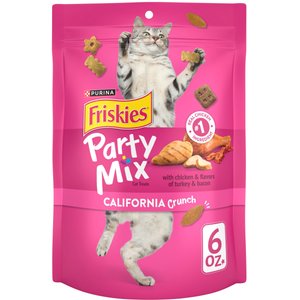 Friskies Party Mix California Crunch Flavor Crunchy Cat Treats, 6-oz bag