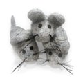 Earthtone Solutions Felted Wool Cat Mouse Toys, 3-pack, Grey