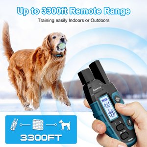 Bousnic Remote Waterproof Dog Training Collar, 3300-ft, Blue, 1 count