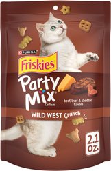 Friskies Party Mix Wild West Crunch Flavor Crunchy Cat Treats, 2.1-oz bag