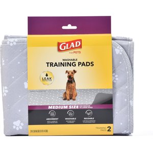 Glad for Pets Washable Training Dog Potty Pad, 2 count, Medium: 24 x 36-in