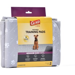 Glad for Pets Washable Training Dog Potty Pad, 2 count, Medium: 24 x 36-in