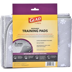 Glad for Pets Washable Training Dog Potty Pad, 2 count, Medium: 24 x 36-in