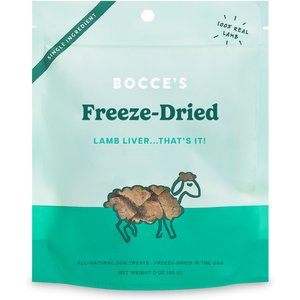 Bocce's Bakery Lamb Liver Freeze-Dried Treats, 3-oz bag