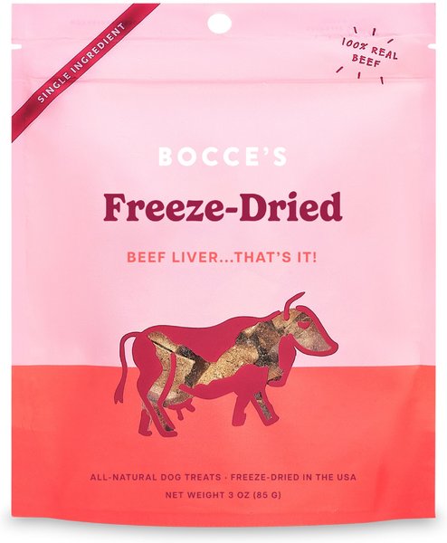 Bocce's Bakery Beef Liver Freeze-Dried Treats, 3-oz bag slide 1 of 2