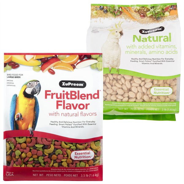 ZuPreem FruitBlend with Natural Fruit Flavors Daily + Natural Daily Large Bird Food slide 1 of 7