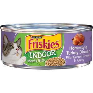Friskies Indoor Homestyle Turkey Dinner Canned Cat Food, 5.5-oz, case of 24