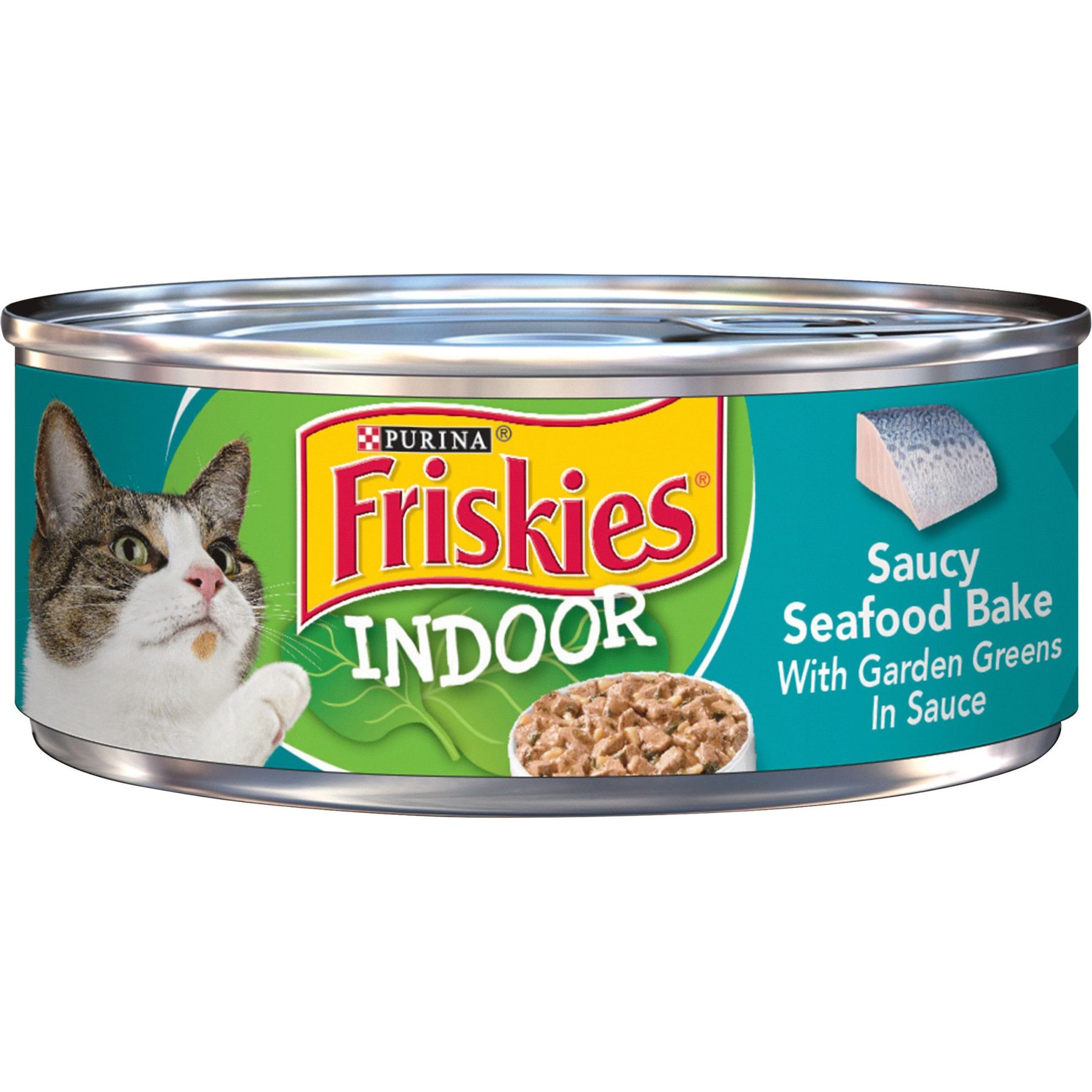 FRISKIES Indoor Saucy Seafood Bake Canned Cat Food 5.5 oz case