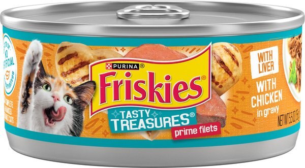 FRISKIES Tasty Treasures Gravy Chicken Liver Wet Cat Food 5.5