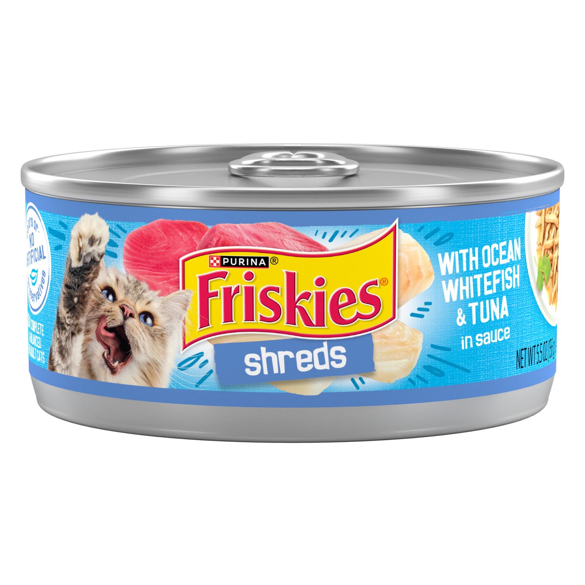 FRISKIES Savory Shreds with Ocean Whitefish Tuna in Sauce Canned