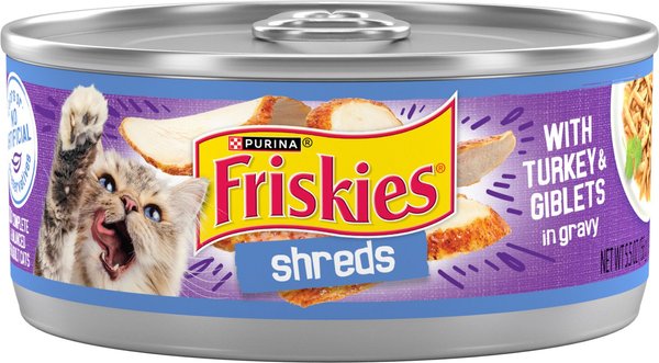 FRISKIES Savory Shreds with Turkey Giblets in Gravy Canned Cat Food 5.5 oz case of 24 Chewy