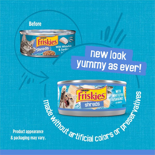 Friskies Savory Shreds with Whitefish & Sardines in Sauce Canned Cat Food
