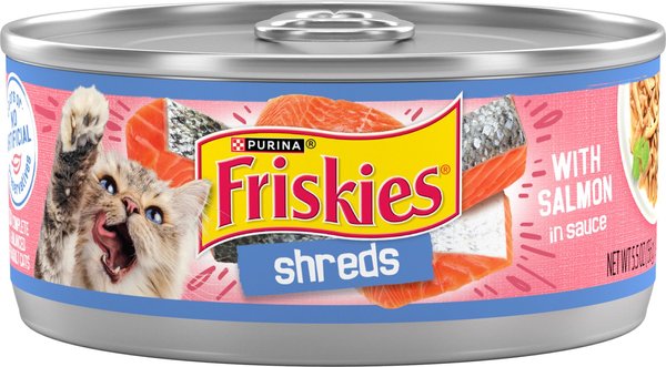 FRISKIES Savory Shreds with Salmon in Sauce Canned Cat Food 5.5