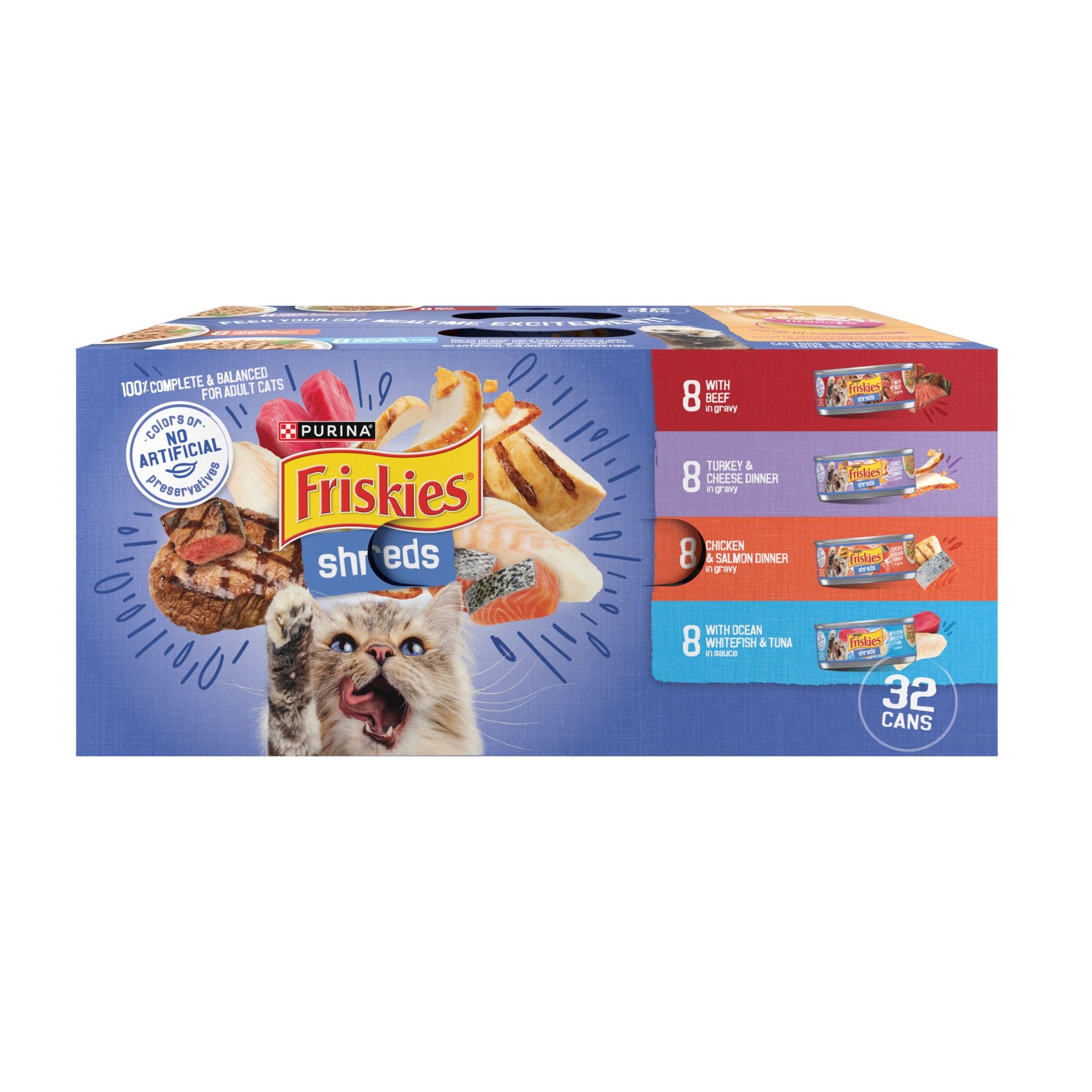 FRISKIES Shreds Variety Pack Canned Cat Food - Chewy.com