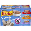 Friskies Savory Shreds Variety Pack Canned Cat Food, 5.5-oz, case of 24