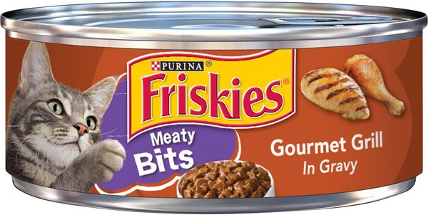 Friskies Meaty Bits Gourmet Grill Canned Cat Food, 5.5-oz, case of 24 slide 1 of 10