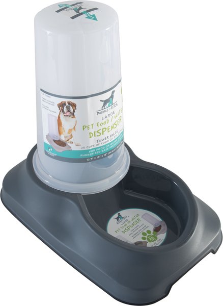 Pounce + Fetch Cat & Dog Automatic Feeder & Water Dispenser, Grey, 3.5-lit slide 1 of 10