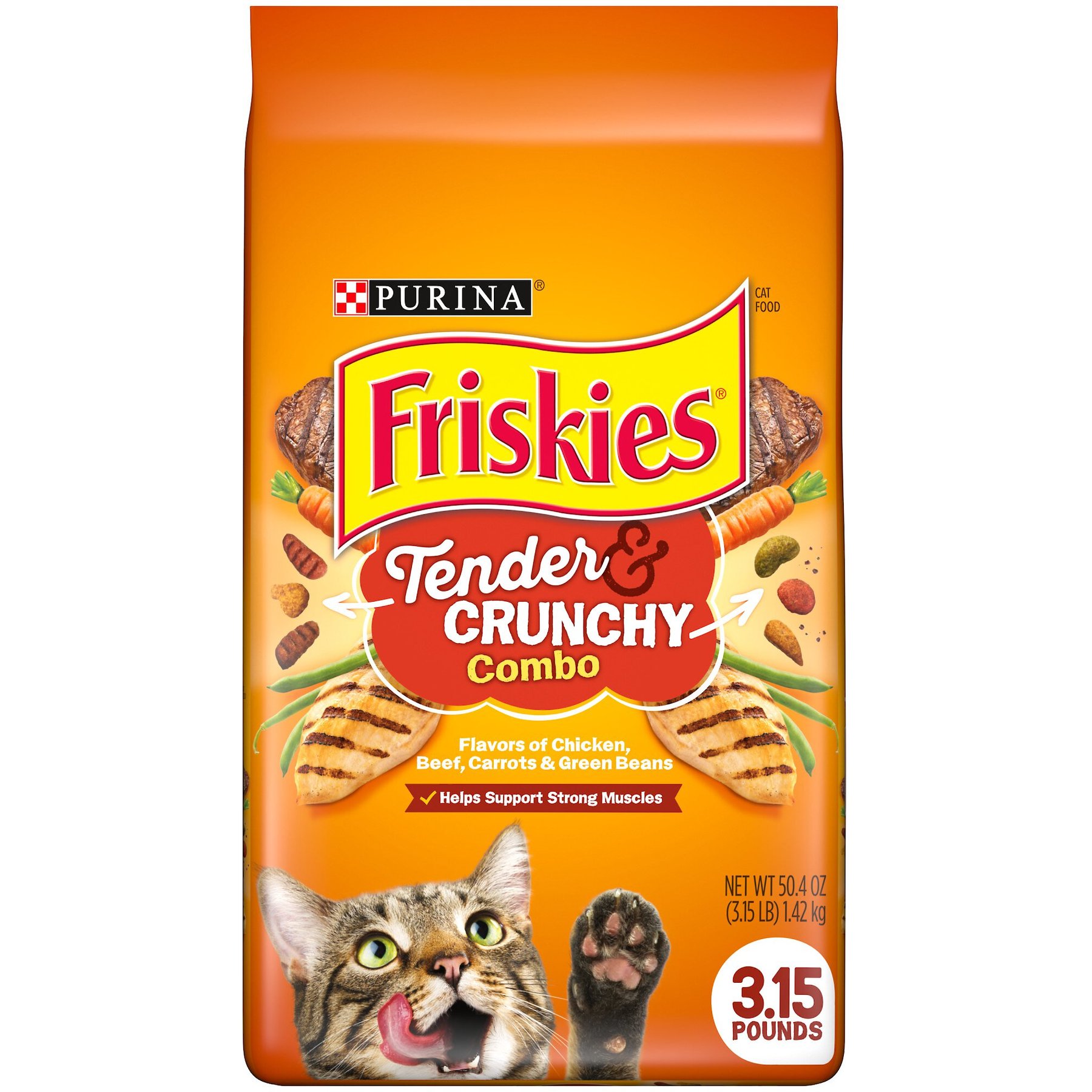 FRISKIES Tender Crunchy Combo Dry Cat Food 3.15 lb bag Chewy