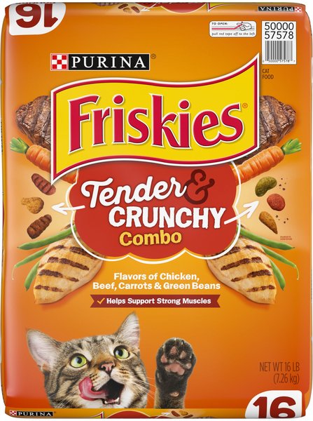 Friskies Tender & Crunchy Combo Dry Cat Food, 16-lb bag slide 1 of 11