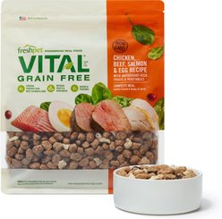 Freshpet Vital Chicken, Beef, Salmon & Egg Recipe Grain-Free Fresh Dog Food, 5.5-lb bag, 1 count slide 1 of 8