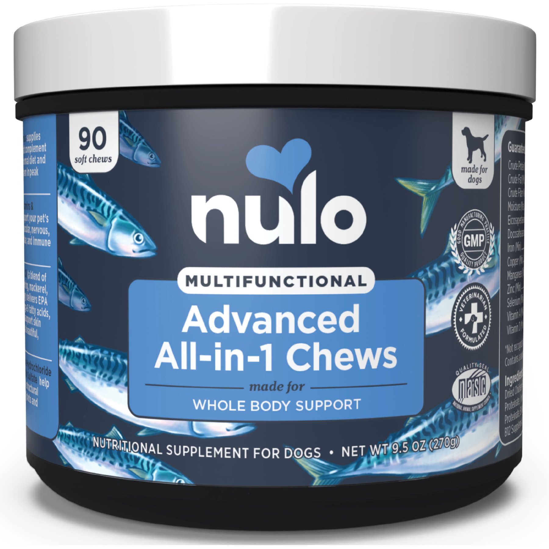 NULO Advanced Multifunctional Allin1 Supplement for Dogs, 90 count