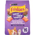 Friskies Surfin' & Turfin' Favorites Dry Cat Food, 16-lb bag