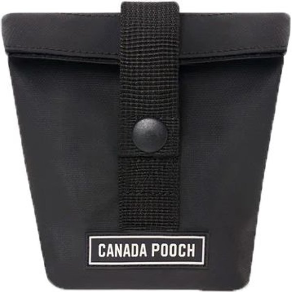 Canada Pooch Poop Bag Dispenser Dog Tag Accessory, Black, Small