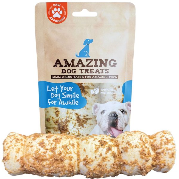 AMAZING DOG TREATS 5-6-in Beef Cheek Roll Bully Dust Flavor Dog Treats ...