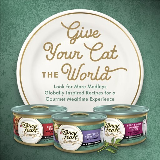 Fancy Feast Medleys Shredded Fare Collection Pack Canned Cat Food, 3-oz, case of 12