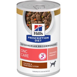 Hill's Prescription Diet ONC Care Chicken & Vegetable Stew Wet Dog Food, 12.5-oz can, case of 12