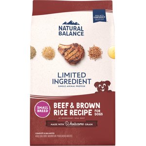 Natural Balance Limited Ingredient Beef & Brown Rice Small Breed Recipe Dry Dog Food, 4-lb bag