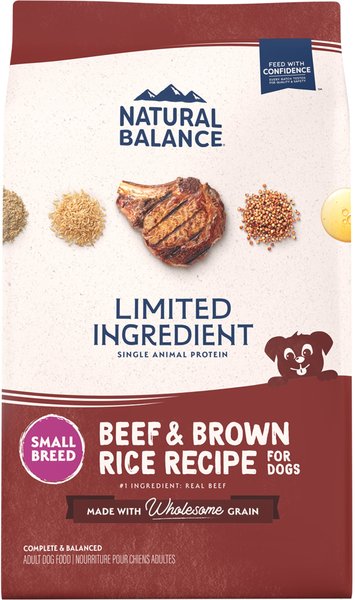 Natural Balance Limited Ingredient Beef Brown Rice Recipe Small Breed Dry Dog Food 4 lbs