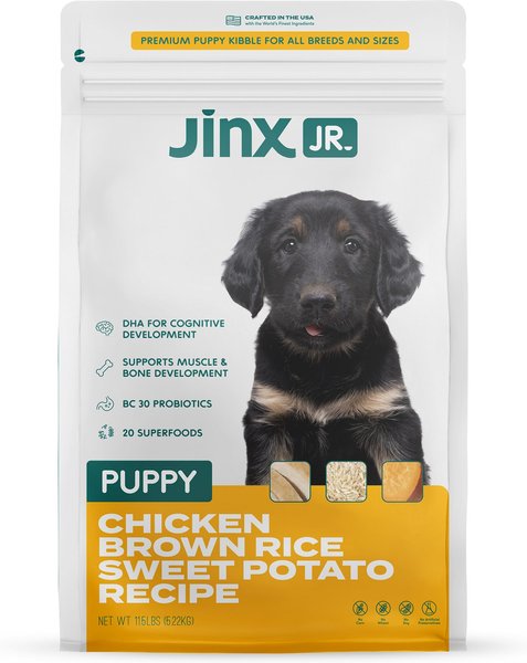Jinx Jr Whole Grain Chicken Recipe Natural Dry Puppy Food, 4-lb bag slide 1 of 7