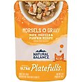 Natural Balance Platefulls Indoor Formula Duck, Chicken & Pumpkin Formula in Gravy Grain-Free Cat Food Pouches, 3-oz pouch, case of 24