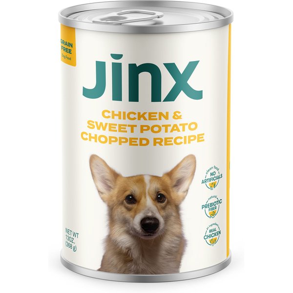 JINX Chicken Sweet Potato Chopped Recipe Grain Free Wet Dog Food