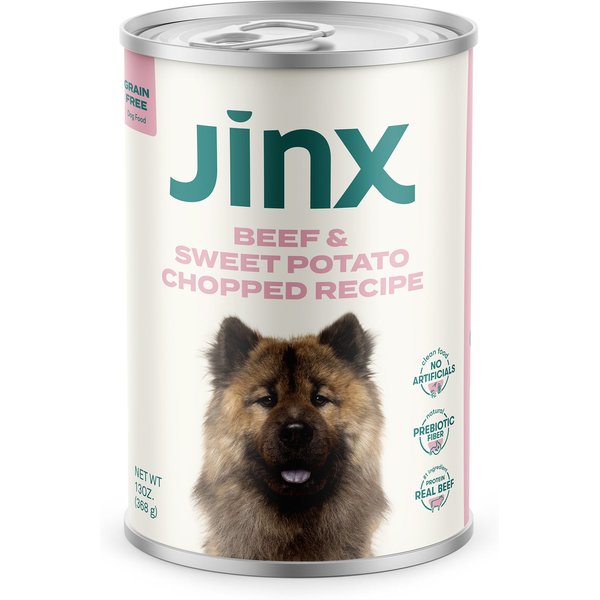 JINX Beef Sweet Potato Chopped Recipe Grain Free Wet Dog