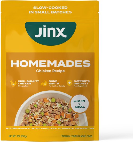 JINX Chicken Homemades Wet Dog Food, 9oz pouch, case of 12