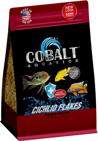Cobalt Aquatics Select Cichlid Flakes Fish Food, 5-oz pouch slide 1 of 6