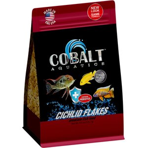 Cobalt Aquatics Select Cichlid Flakes Fish Food, 5-oz pouch