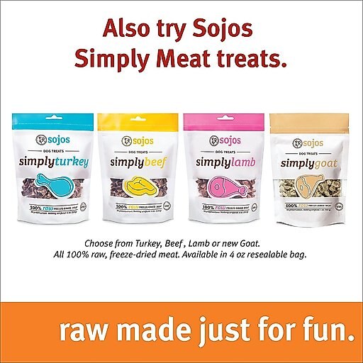 Sojos Simply Turkey Freeze-Dried Dog Treats, 4-oz bag