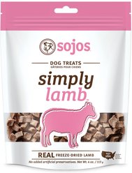 Sojos Simply Lamb Freeze-Dried Dog Treats, 4-oz bag