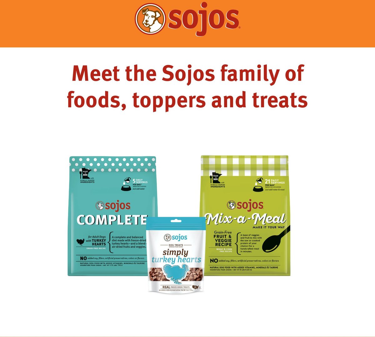 SOJOS Simply Lamb FreezeDried Dog Treats, 4oz bag