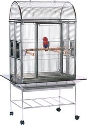 Featherland Paradise Folding Stainless Steel Mission Bird Cage, Silver