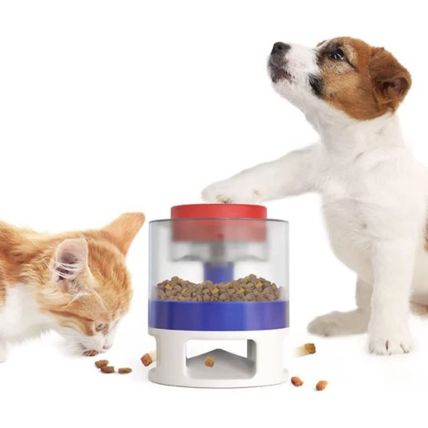 Interactive Food Toy for Dog and Cats, Pet Food Dispensor Tumbler Dog Treat  Toy, Dog Slow Feeder Treat Dispensing Puzzle Toys for Small Dogs /Cats,Robot  Shape Dog Toys 