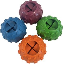 Piggy Poo and Crew Pet Challenging Treat Balls Farm Toy, Small, 4 count