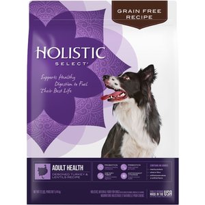 Holistic Select Adult Health Grain-Free Deboned Turkey & Lentils Recipe Dry Dog Food, 12-lb bag